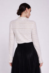 SEGUNDA PELE RENDA OFF WHITE (BLUSA GOLA ALTA MARIA )