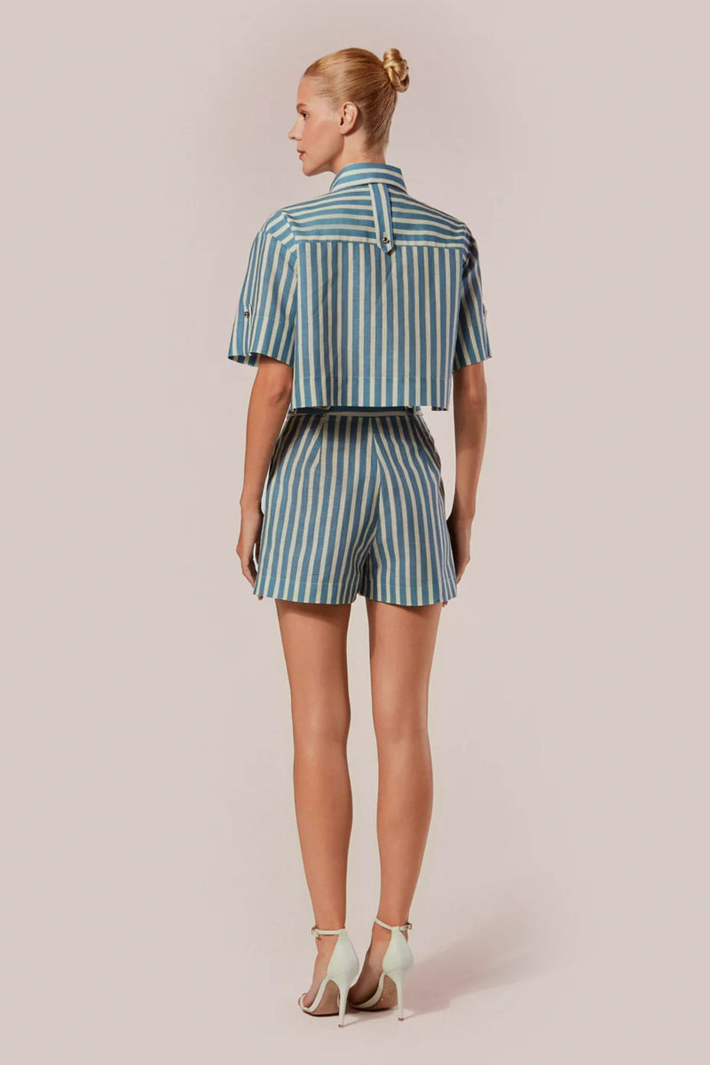 CAMISA CURTA LISTRAS DRAPPO