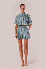 CAMISA CURTA LISTRAS DRAPPO