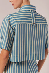 CAMISA CURTA LISTRAS DRAPPO