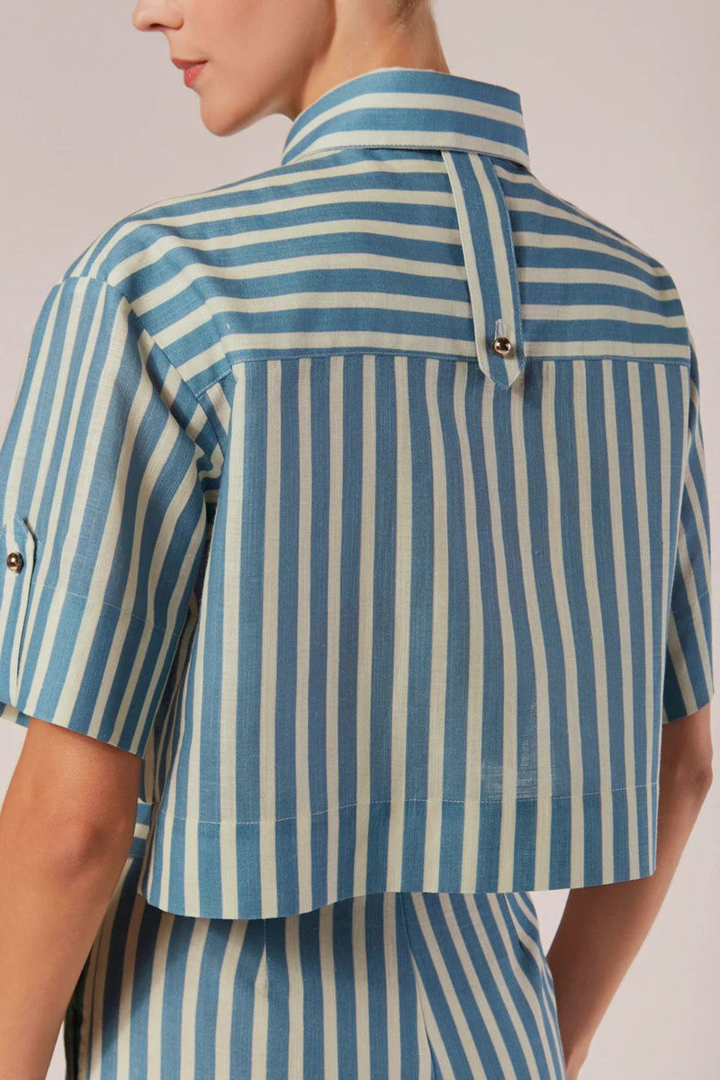 CAMISA CURTA LISTRAS DRAPPO