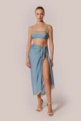 TOP BANDEAU ALÇAS VENERE DENIM