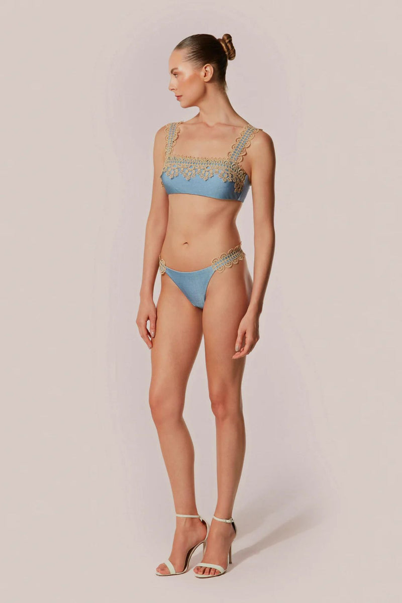 TOP BANDEAU ALÇAS VENERE DENIM