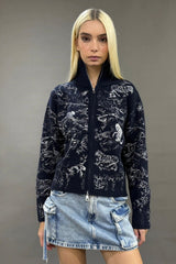 CASACO TRICOT MARINHO
