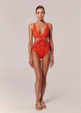 TRIQUINI COM AMARRAÇÃO FLOR DE DAMASCO