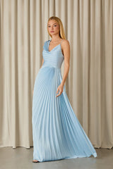 VESTIDO LONGO CECÍLIA PLISSADO BABY
