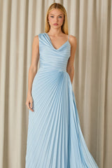VESTIDO LONGO CECÍLIA PLISSADO BABY