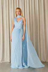 VESTIDO LONGO CECÍLIA PLISSADO BABY