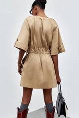 VESTIDO COTTON REMO ROSALIE BEGE