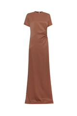 VESTIDO CREPE GLAM MOCHA