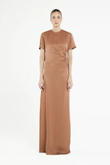 VESTIDO CREPE GLAM MOCHA