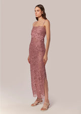 VESTIDO LONGO COM ALÇAS BOUGANVILLEA MALVA