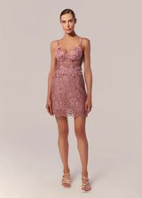VESTIDO CURTO COM BOJO BOUGANVILLEA MALVA