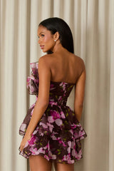VESTIDO CURTO SABRINA PINK FLOWER