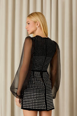 VESTIDO CURTO GABY VELUDO