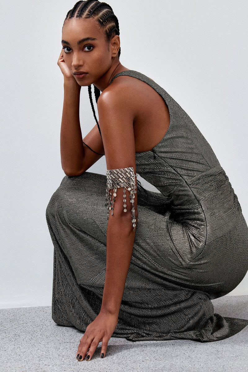 VESTIDO JERSEY OURO ROMANA
