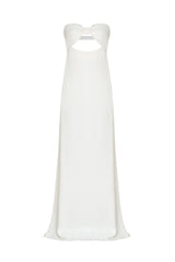 VESTIDO CREPE JIAS OFF WHITE