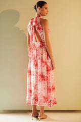 VESTIDO MAXI MIDI CAT EM SEDA