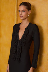 VESTIDO MIDI BABADO PATÊ