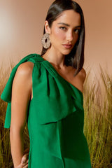 VESTIDO MIDI LAÇO LAÇO EUCALIPTO