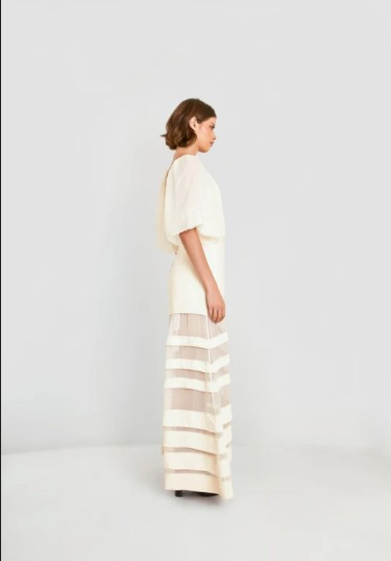 VESTIDO MIDI MANGA BUFANTE