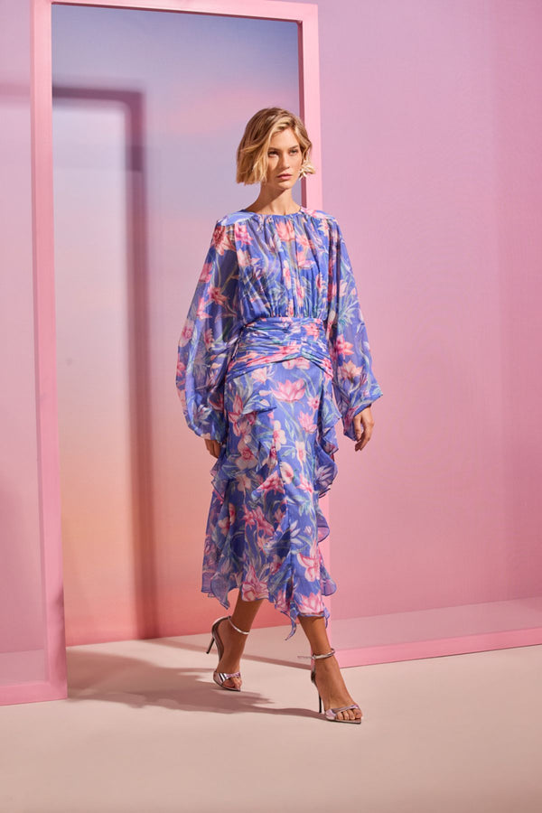 VESTIDO MIDI PATBO AMARYLIS AZUL