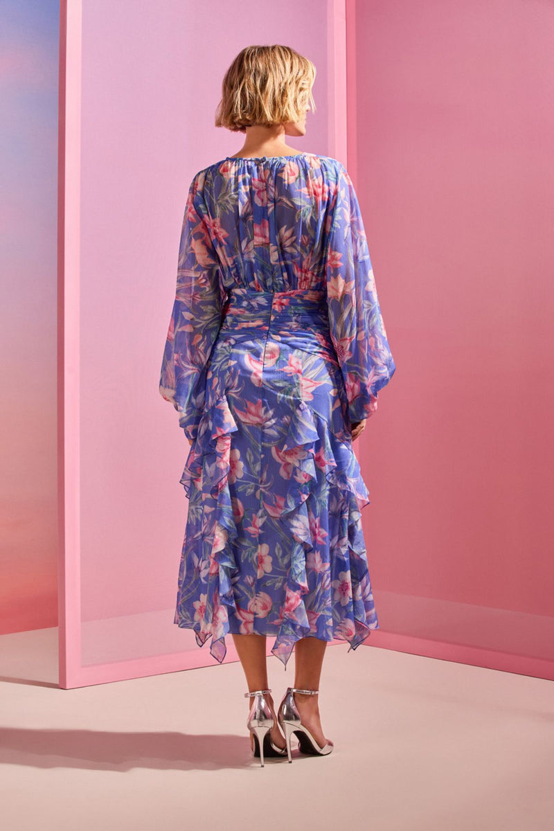 VESTIDO MIDI PATBO AMARYLIS AZUL