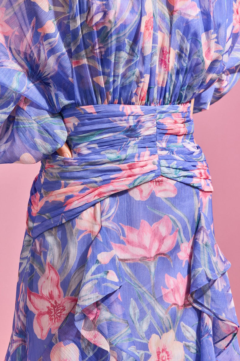 VESTIDO MIDI PATBO AMARYLIS AZUL
