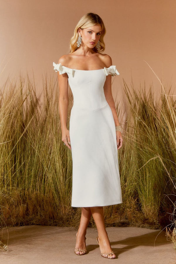VESTIDO MIDI RECORTE