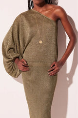 VESTIDO MIDI SILHUETA VERDE