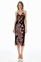 VESTIDO PAETÊ OIL OLIVIA