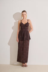 VESTIDO PEPLUM TRICOT POIS