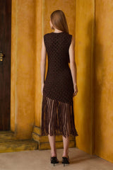 VESTIDO TRICOT FRANJA