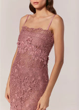 VESTIDO LONGO COM ALÇAS BOUGANVILLEA MALVA