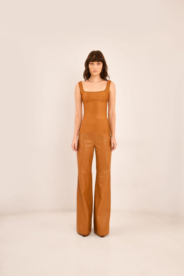 CALÇA PANTALONA BANDAGEM COURO