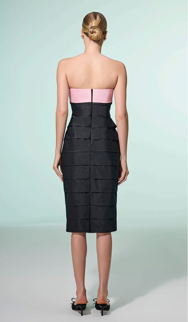 VESTIDO TUBO LAÇO DECOTE