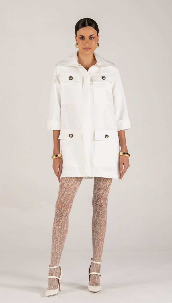 VESTIDO CREPE ALFAIATARIA