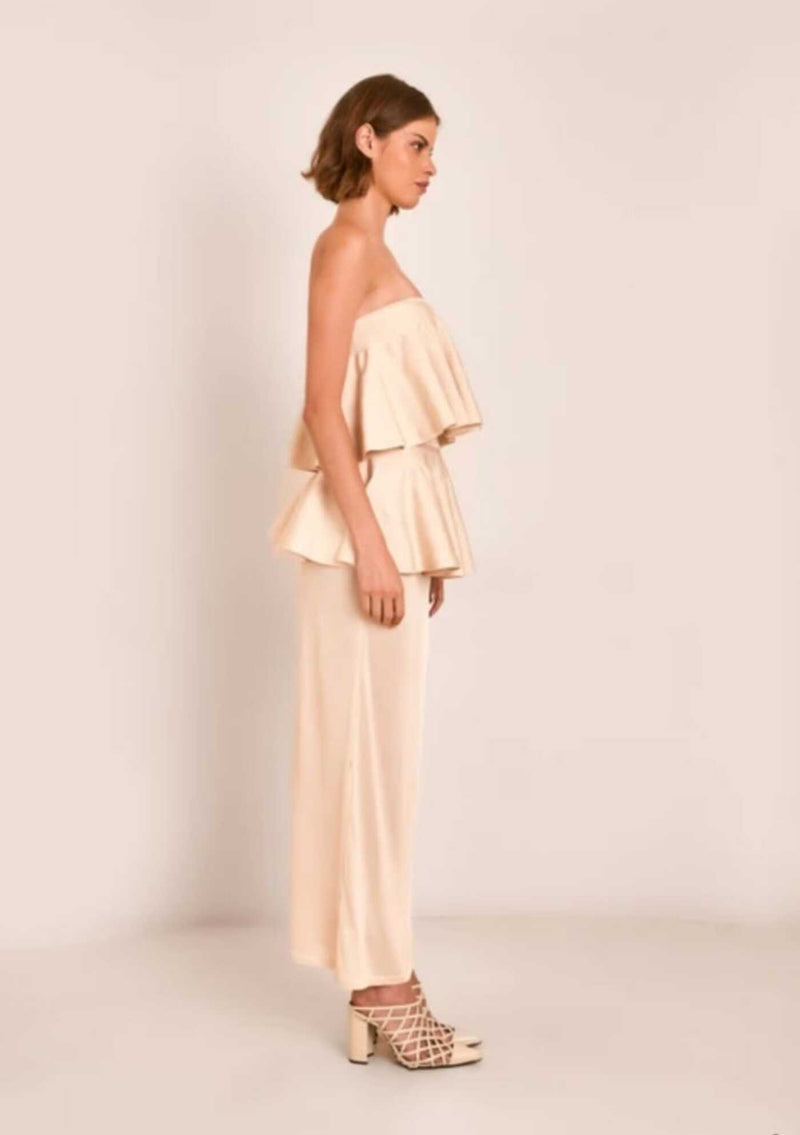 SAIA MIDI TRANSPARENTE COM PEPLUM REGOR