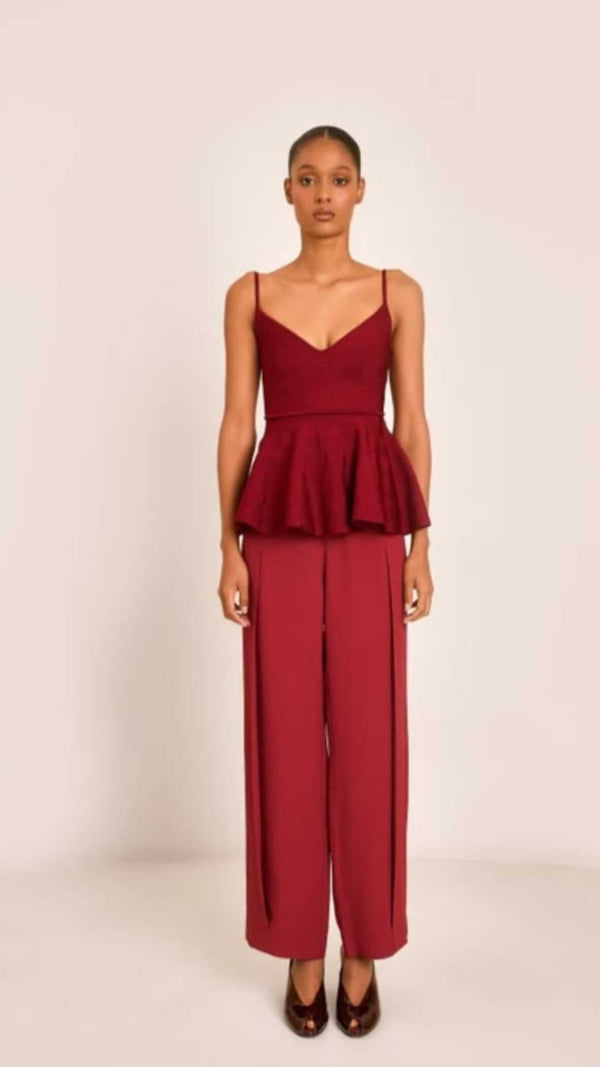 BLUSA COM PEPLUM REGOR BORDÔ
