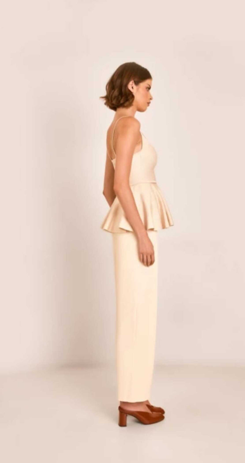 BLUSA COM PEPLUM  REGOR MARFIM