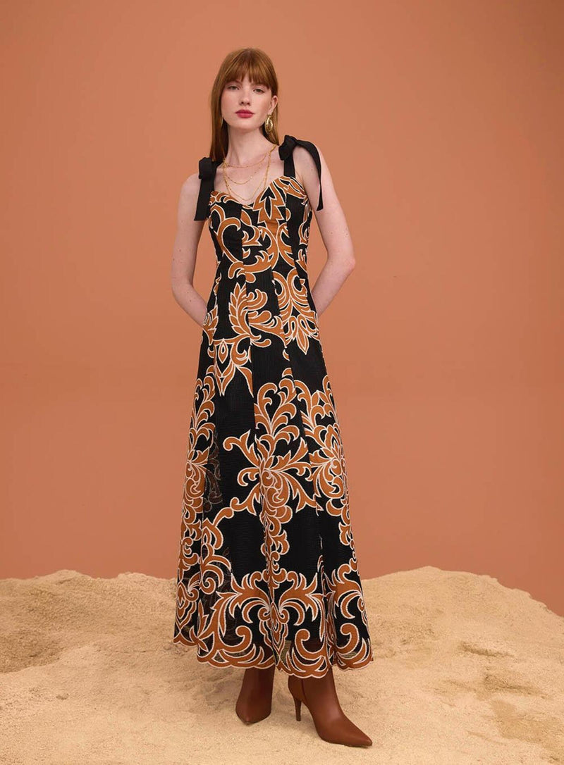 VESTIDO MIDI NESGAS TELA CASHEMERE
