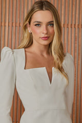 VESTIDO CURTO LARA MANGA LONGA OFF