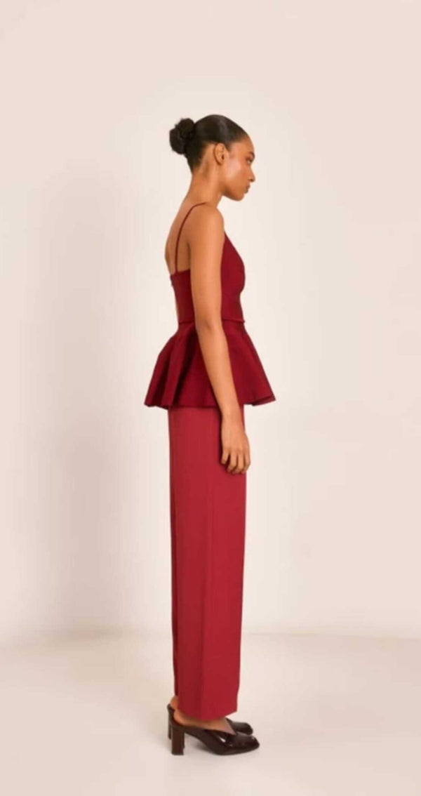 BLUSA COM PEPLUM REGOR BORDÔ