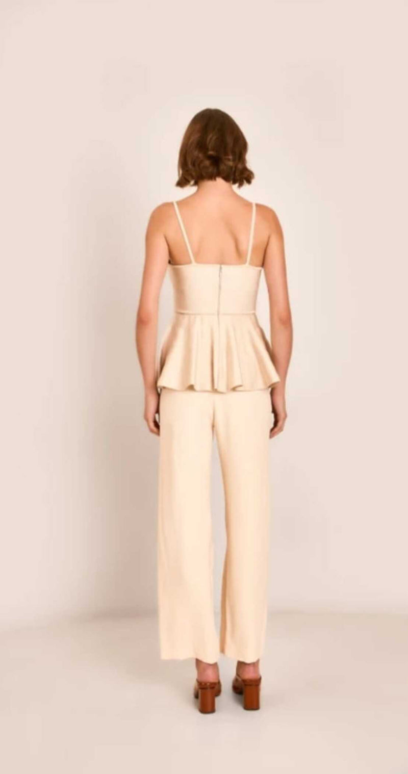 BLUSA COM PEPLUM  REGOR MARFIM