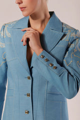BLAZER ALFAIATARIA CHAMBRAY ELEGANZA DENIM