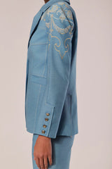 BLAZER ALFAIATARIA CHAMBRAY ELEGANZA DENIM