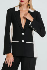 BLAZER CAROLINA PRETO/MARFIM