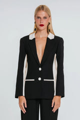 BLAZER CAROLINA PRETO/MARFIM