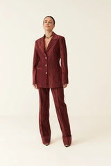 BLAZER VELUDO PLISSADO POLIANA