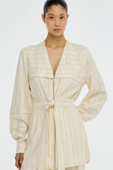 BLUSA LINHO MISTRAL RISCA DE GIZ